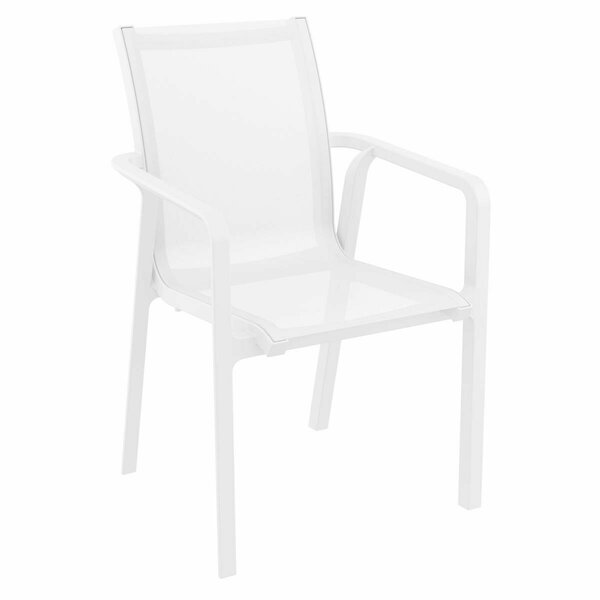 Fine-Line Pacific Sling Arm Chair with Frame White Sling, 2PK FI2545649